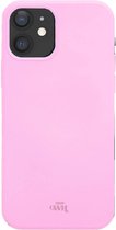 Siliconen hoesje roze geschikt voor iPhone 12 hoesje siliconen - Roze kleur - Hoesje geschikt voor iPhone 12 roze - Roze hoesje geschikt voor iPhone 12 - Stevig hoesje roze