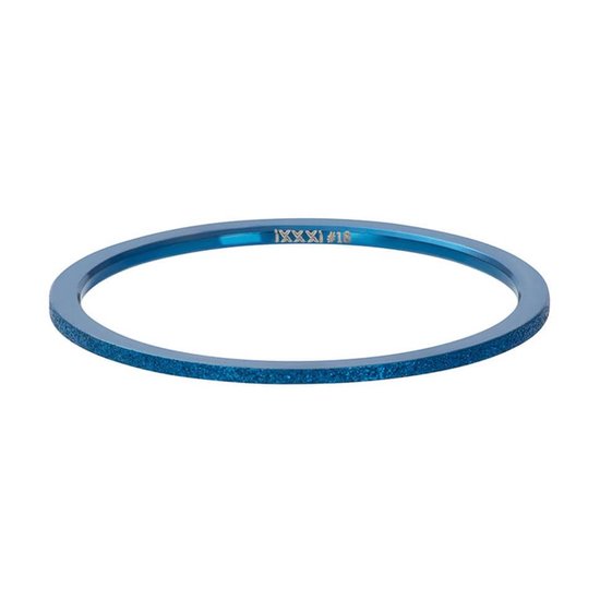 iXXXi JEWELRY - Vulring - Sandblasted Ring - Blauw - 1mm - Maat 17