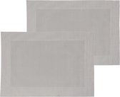 Set van 4x stuks placemats grijs - texaline - 50 x 35 cm - Onderleggers