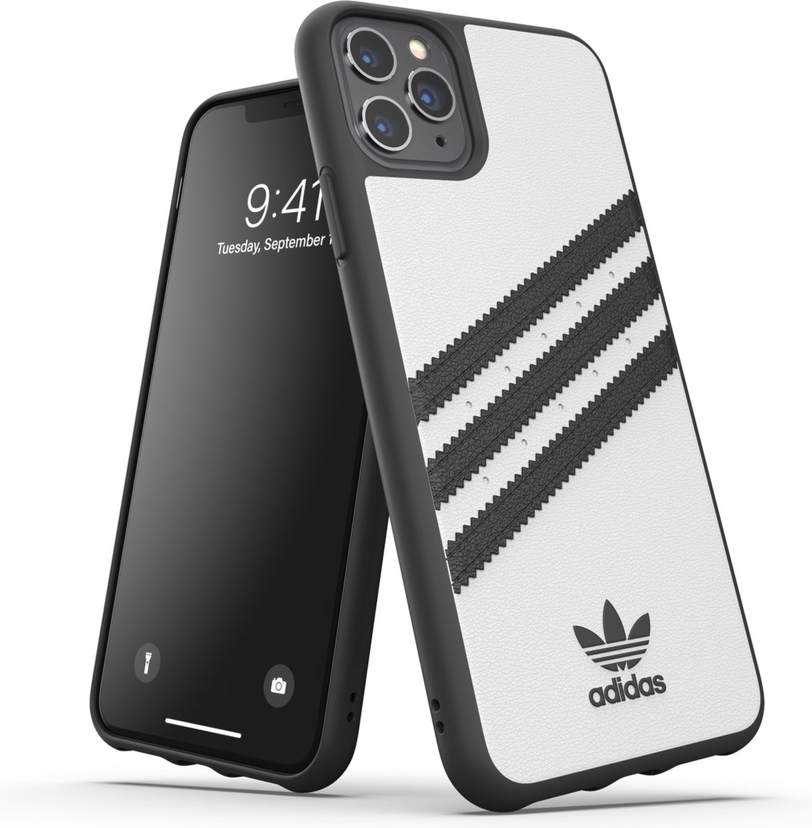adidas Moulded Case PU PC en TPU logo hoesje geschikt voor iPhone 11 Pro Max - wit