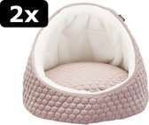 2x IGLO LIVIA ROZE/CREME 45X45X33CM