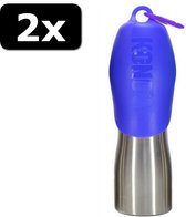 2x KONG H2O DRINKFLES RVS BLAUW 740ML