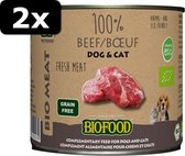 2x BIOFOOD ORGANIC 100% RUND 12X200GR