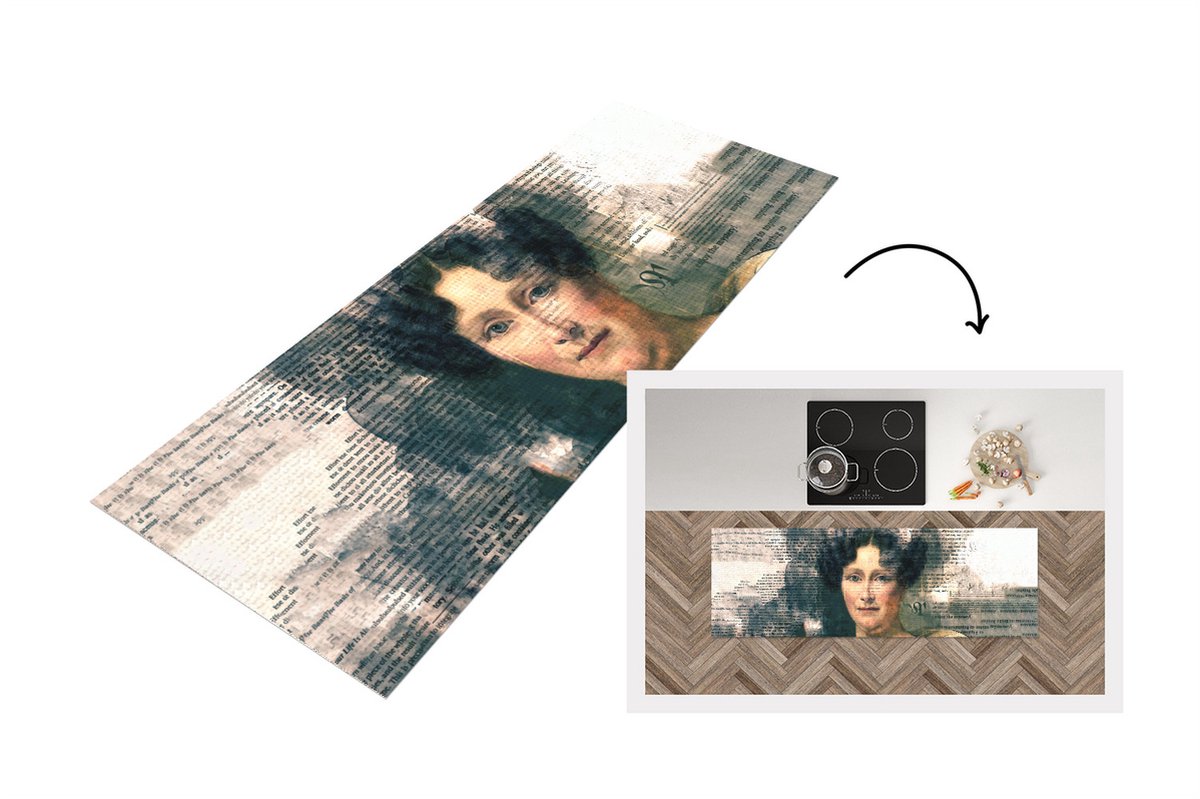 KitchenYeah Keukenloper - Loper keuken - Johanna Henriëtte Engelen - Dubois Drahonet - Collage - Keukenloper vinyl Multicolor