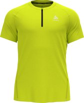 Odlo Axalp Trail 1/2 Zip T-Shirt Heren - sportshirts - geel - maat S