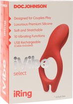 Ivibe Select - Iring - Coral Vibrating - Rechargeable - Cock Rings coral