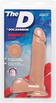 The D - Perfect D with Balls - 8 Inch - Vanilla - Realistic Dildos flesh