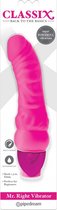 Mr. Right Vibrator - Pink - Silicone Vibrators pink