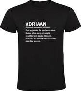 Adriaan | Heren T-shirt | Zwart | Jongensnaam | Woordenboek | Betekenis | Verjaardag | Grappig | Cadeau