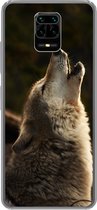 Geschikt voor Xiaomi Redmi Note 10 Lite hoesje - Wolf - Grijs - Dieren - Siliconen Telefoonhoesje