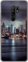 Geschikt voor Xiaomi Redmi 9 hoesje - New York - Amerika - Skyline - Siliconen Telefoonhoesje