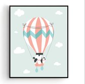 Panda in een luchtballon / Luchtballon / Ballon / 30x21cm