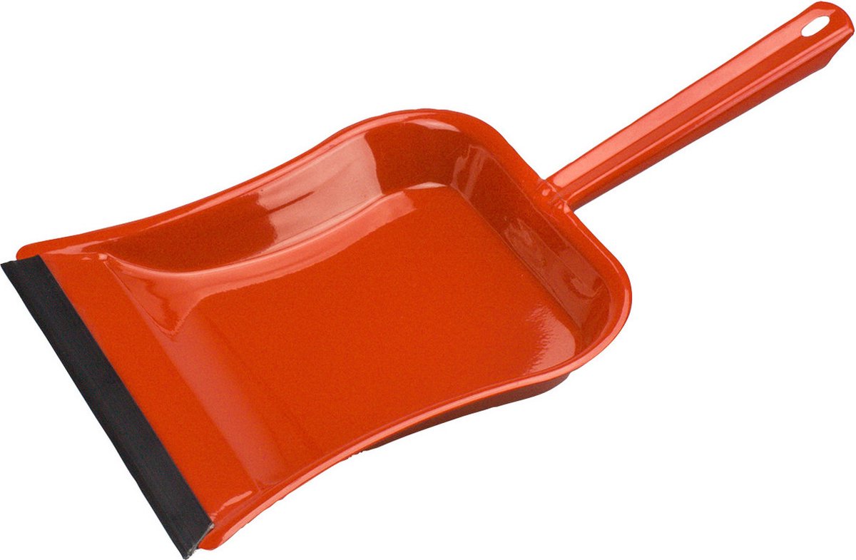 Goedkoopste Buemag Vuilblik - verzinkt metaal - 39 x 24 cm - rood - stofblik - voor binnen en buiten