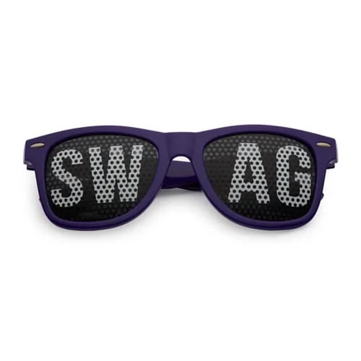 Freaky Glasses® – Pinhole - Festivalbril – Rave Zonnebril - Swag – Volwassenen - Dames – Heren - Kunststof - paars