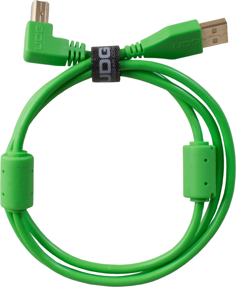UDG Ultimate Audio Cable USB 2.0 A-B Green Angled 2m (U95005GR) - Kabel voor DJs