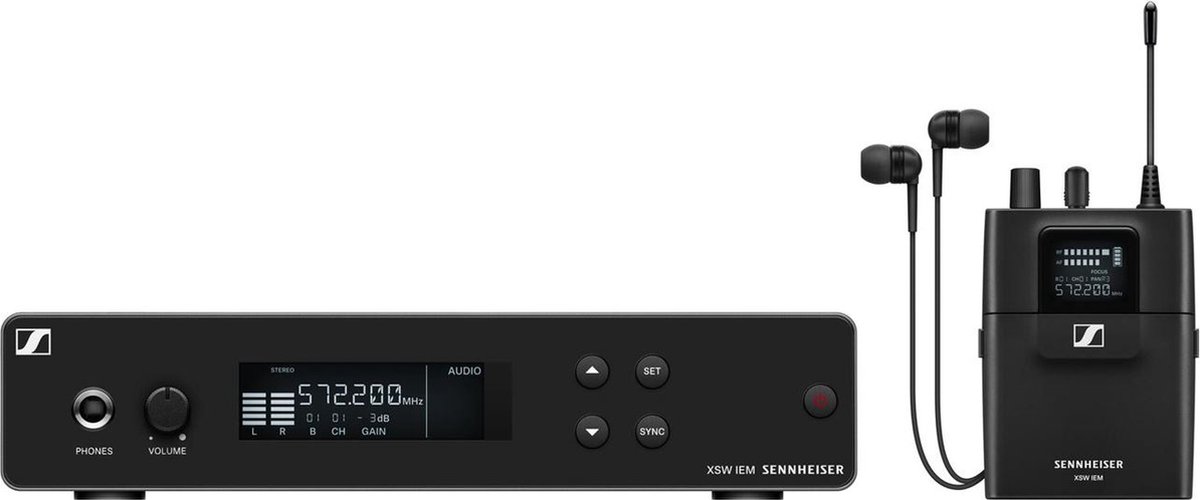 Sennheiser XSW IEM SET (A) - Draadloos in-ear monitor systeem (476 - 500 MHz) - zwart