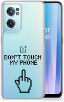 Belle coque arrière en TPU OnePlus Nord CE 2 5G Coque Doigt ne touchez pas mon téléphone