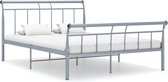 Bedframe metaal grijs 140x200 cm