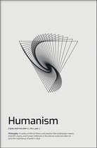 Walljar - Humanism - Muurdecoratie - Poster met lijst
