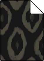 Proefstaal Origin Wallcoverings behang ikat motief zwart - 346922 - 26,5 x 21 cm