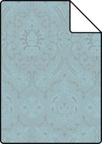 Proefstaal Origin Wallcoverings behang ornamenten ijsblauw - 346246 - 26,5 x 21 cm