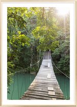 Poster Met Metaal Gouden Lijst - Brug Poster