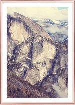 Poster Met Metaal Rose Lijst - Yosemite Berg Poster