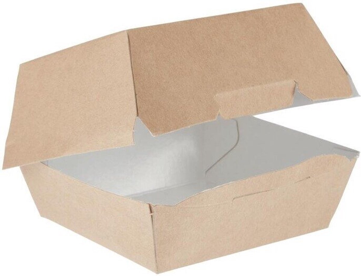 Colpac Kraft Hamburgerdoosjes Composteerbaar Groot 13,5cm (250 Stuks) GE803 Colpac Kraft Hamburgerdoosjes Composteerbaar Groot 13,5cm (250 Stuks) GE803