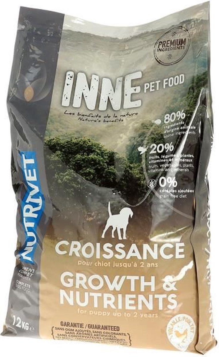NUTRIVET Inne Croissant Kipkroketten - Voor Puppy - 12 kg