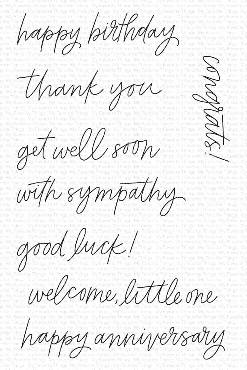 All-Occasion Scripted Greetings Clear Stamps (CS-656)