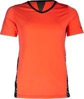 Papillon Sportshirt Dames Polyester/elastaan Oranje/zwart Maat S