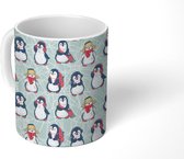 Mok - Koffiemok - Pinguïn - Winter - Design - Kind - Mokken - 350 ML - Beker - Koffiemokken - Theemok