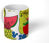 Mok - Koffiemok - Fruit - Cartoon - Patroon - Mokken - 350 ML - Beker - Koffiemokken - Theemok