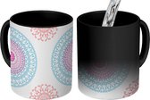 Magische Mok - Foto op Warmte Mokken - Koffiemok - Mandala - Geometrie - Design - Magic Mok - Beker - 350 ML - Theemok