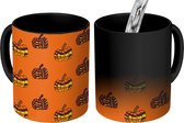 Magische Mok - Foto op Warmte Mokken - Koffiemok - Pumpkin - Herfst - Halloween - Patronen - Magic Mok - Beker - 350 ML - Theemok