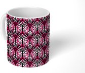 Mok - Koffiemok - Maori - Roze - Patronen - Mokken - 350 ML - Beker - Koffiemokken - Theemok
