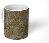 Mok - Vintage - Jungle - Patroon - Mokken - 350 ML - Beker - Uitdeelcadeautjes
