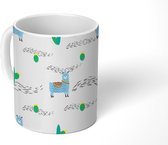 Mok - Koffiemok - Lama - Cactus - Patroon - Mokken - 350 ML - Beker - Koffiemokken - Theemok