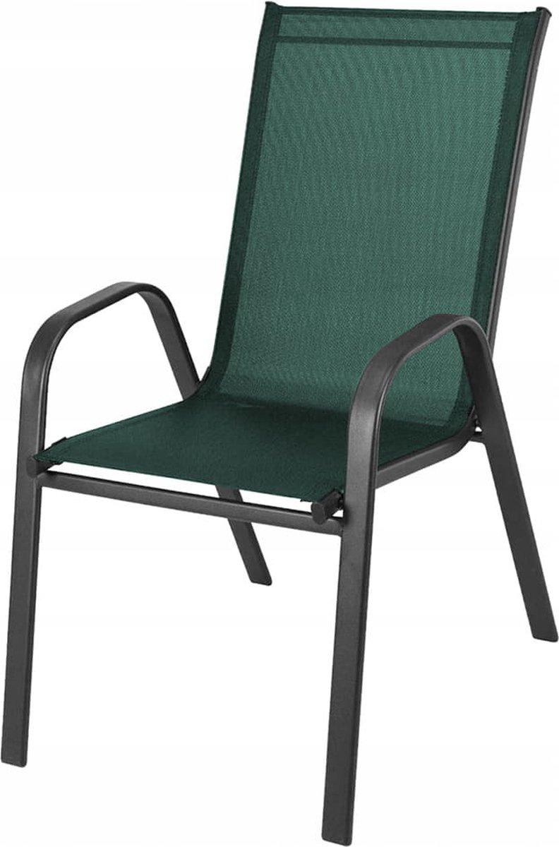 Tuinstoel terrasstoel 46 x 65 x 89 – Groene zitting