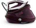 Tefal Pro Express Vision stoomgenerator met bordeauxrode tank en strijkijzer.