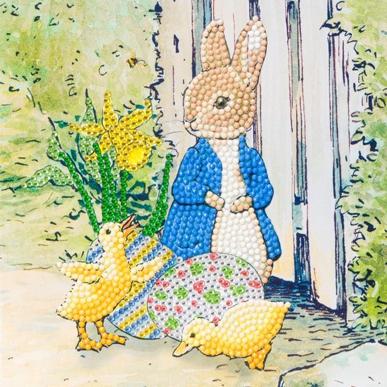 Crystal Card kit Peter Rabbit and the Chicks (partial) 18 x 18 cm. | bol