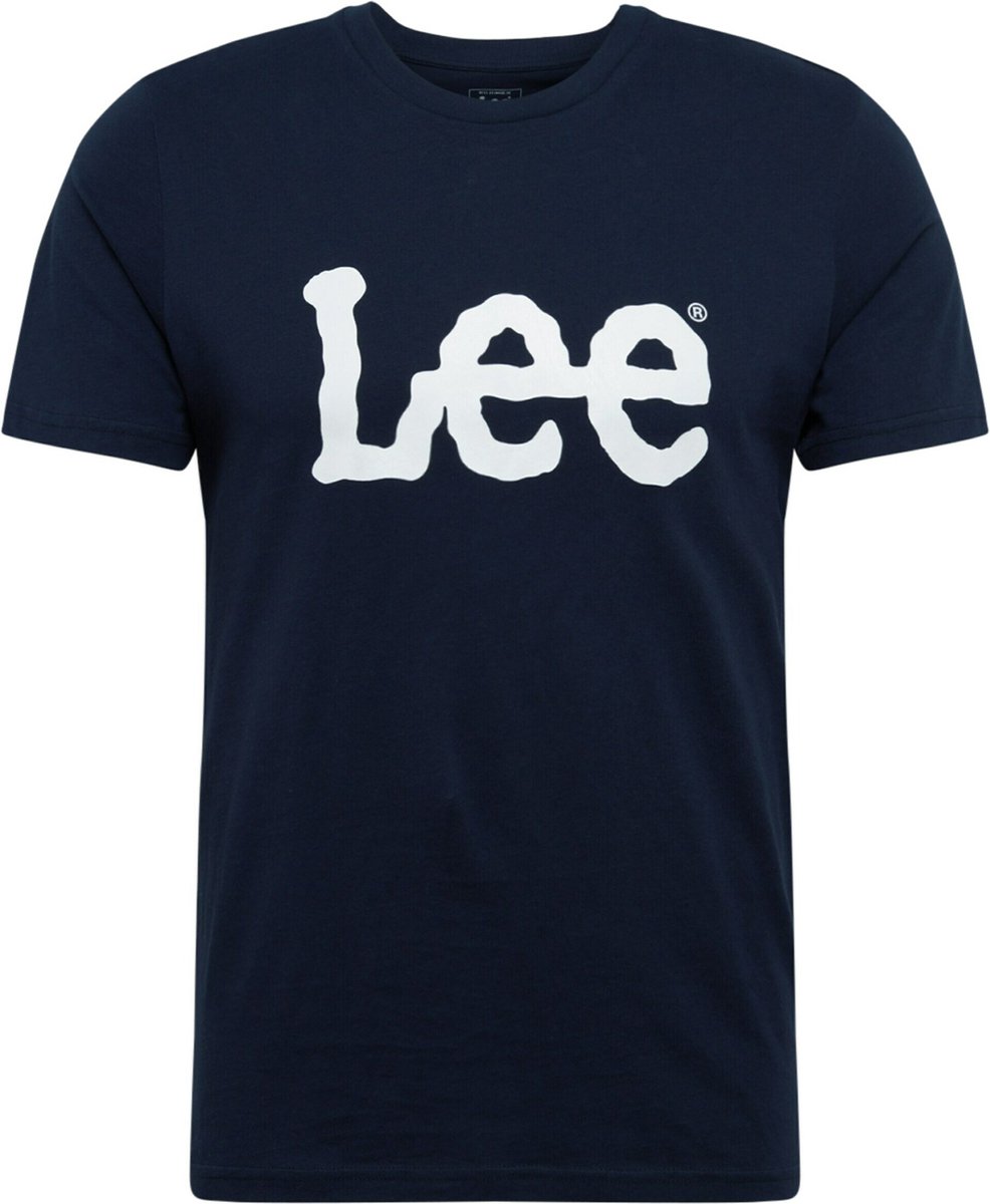 Lee WOBLY LOGO Heren Shirt Marineblauw