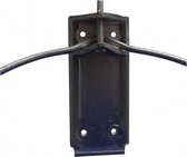 bevestiging voor vlakrugemmer 8 x 23 cm aluminium zwart