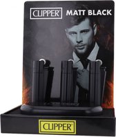 Metal Vuursteen aansteker - Matt Zwart - Display + Giftbox (12-stuks)