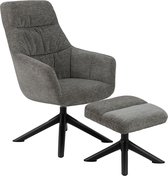 Smuk Relaxfauteuil met Voetenbank Orion Donker Grijs