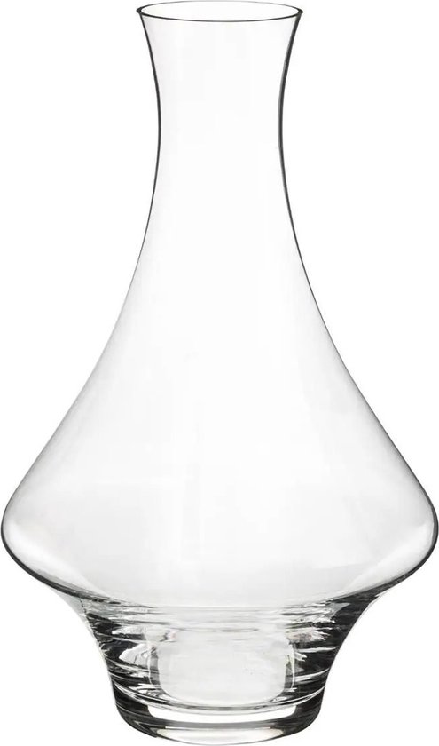 Wijn karaf/decanteer kan 1,65 liter van glas met taps toelopende hals - D16 x H26 cm - Waterkan - Sapkan