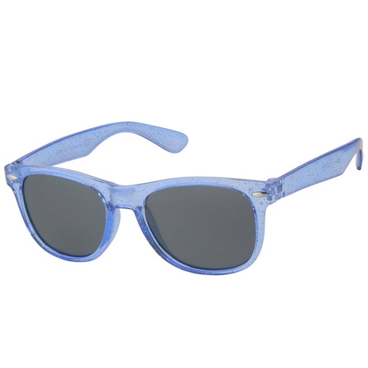Kinderzonnebril blauw met glitters 5-8jr - 100% UV cat 3