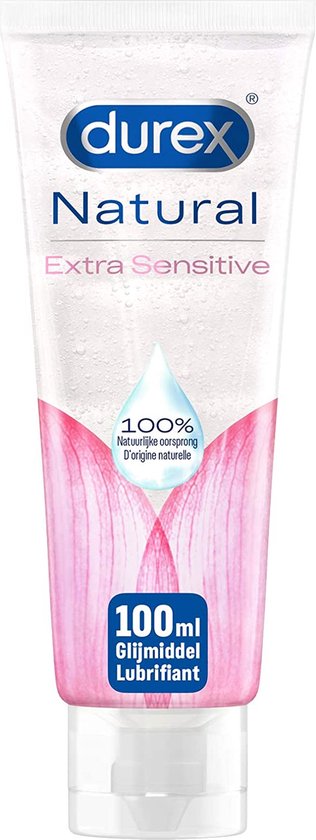 Durex Glijmiddel Natural - Extra Sensitive  - 100% natuurlijk - waterbasis - 100 ml