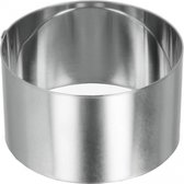 multifunctionele kookring 8 cm RVS zilver