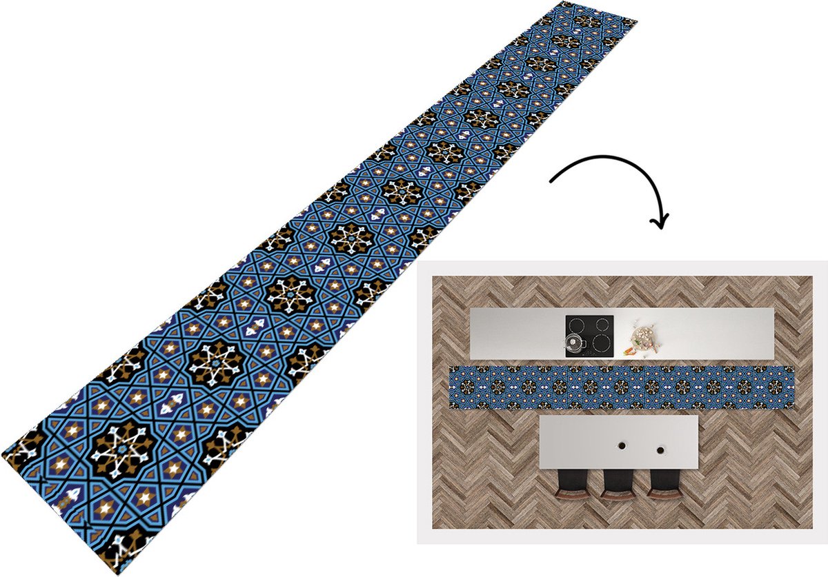 KitchenYeah Keukenloper - Keukenmat - Mozaïek - Azië - Patronen - Keuken vloerkleed multicolor, foto 2